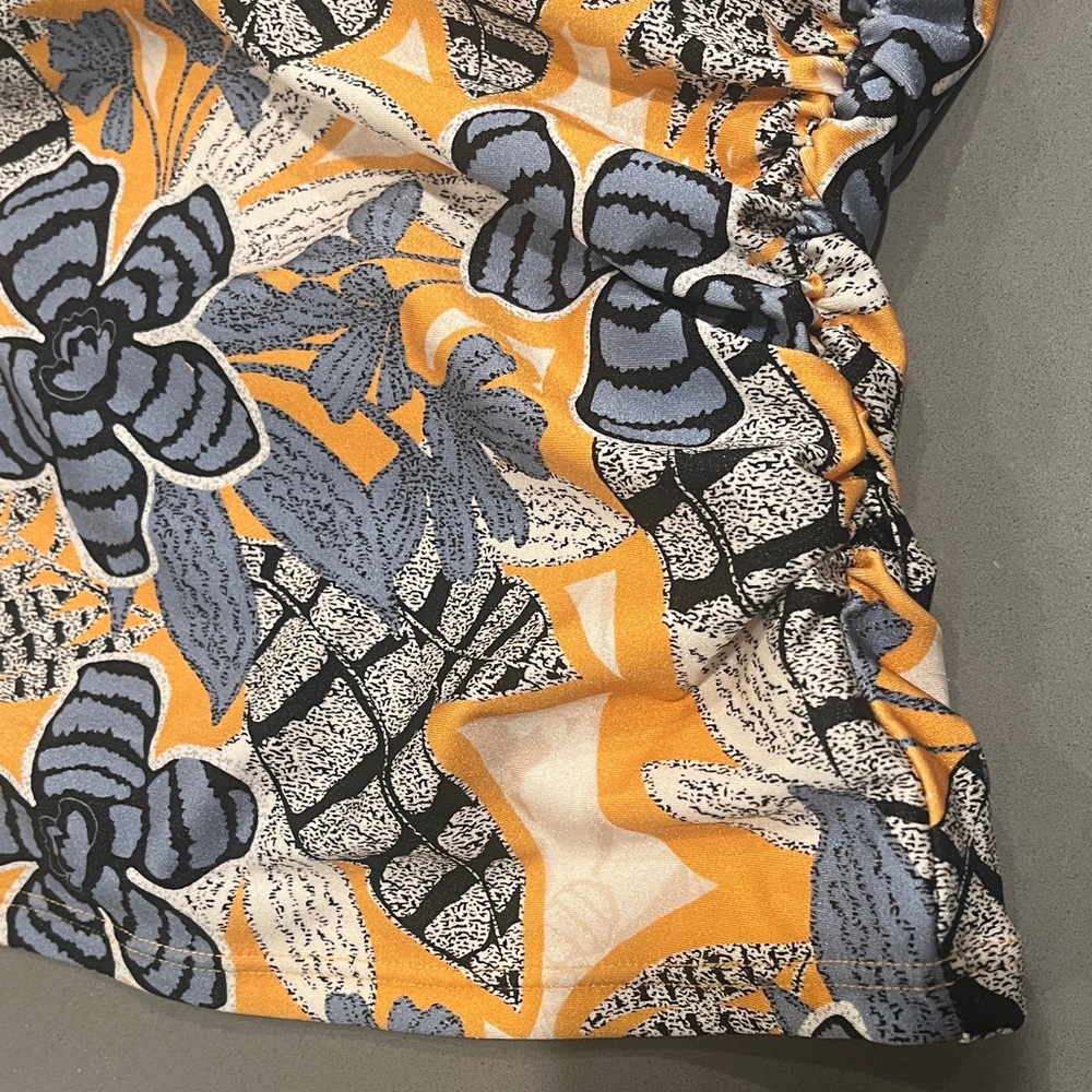 White House Black Market Swim Floral Halter Top in Yellow and Blue - Picture 6 of 10